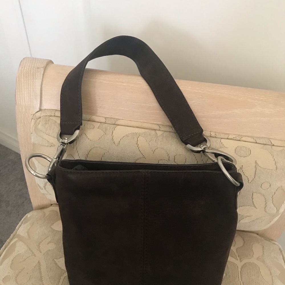 Hobo Vintage Brown Suede Handbag - Picture 6 of 8